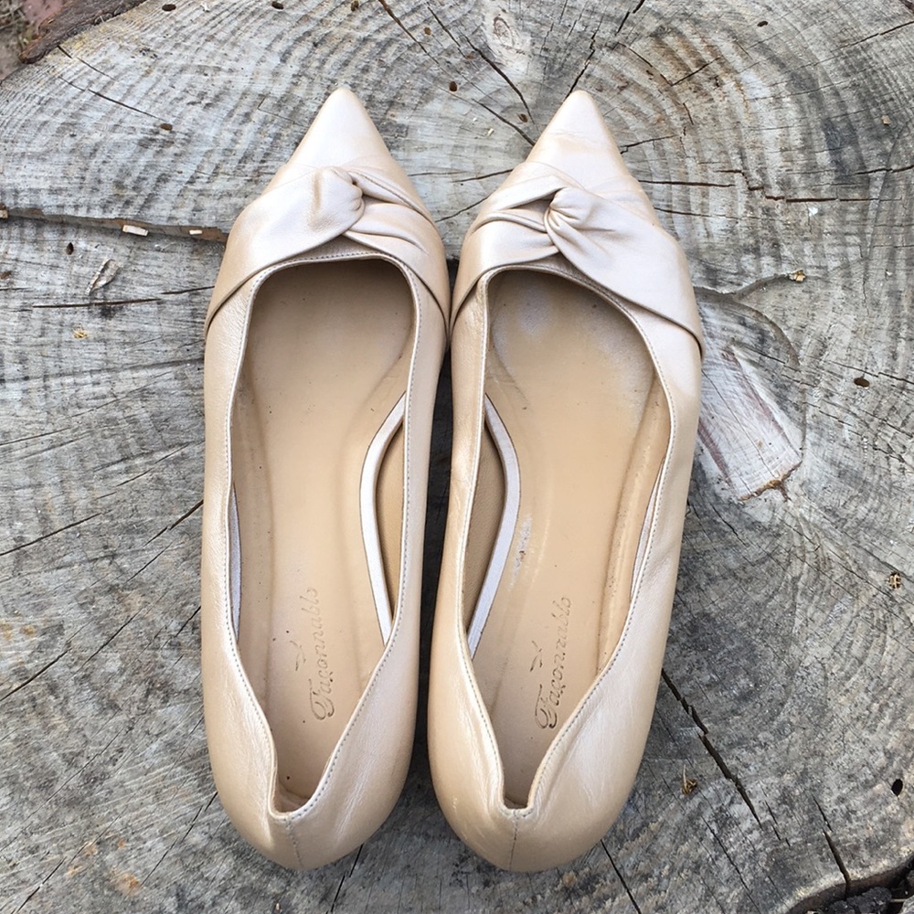 Champagne dressy flats